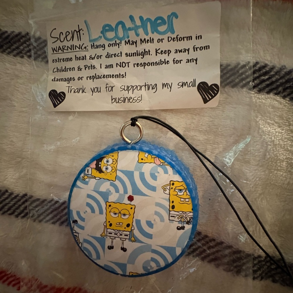 SpongeBob Freshie with Leather Scent 🖤💙